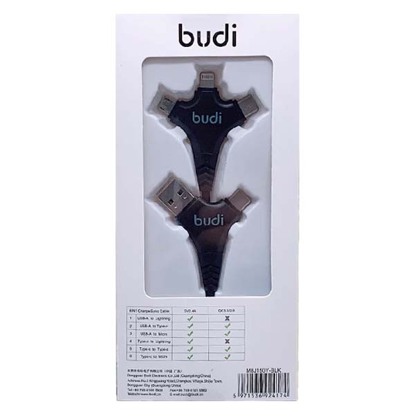 Budi 6 in 1 Cable 1M