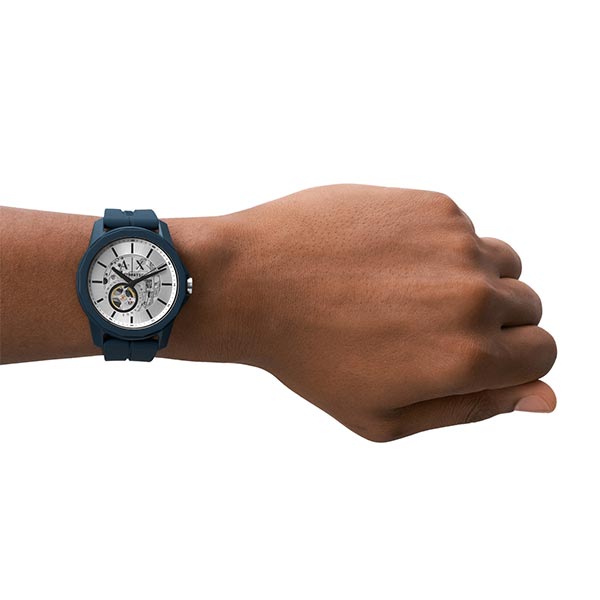 Armani Exchange Automatic Blue Silicone Men's Watch (AX1727)