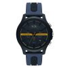 Armani Exchange Chronograph Black and Blue Silicone Watch - (AX2441)