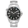 Bulova Black Dial Marine Star Stainless Steel Men's Watch (96B382)