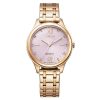 Citizen Eco-Drive Pink Dial Stainless Steel Women's Watch (EM0503-75X)