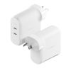 Cygnett PowerMaxx 70W Dual Port GaN Wall Charger - White