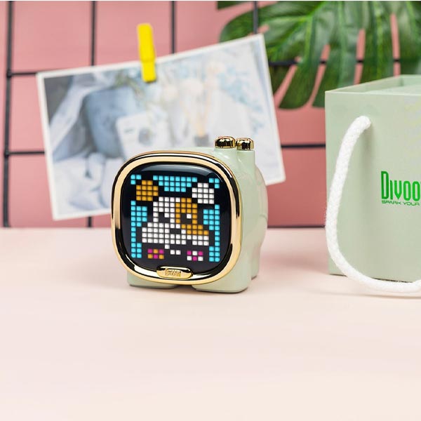 Divoom Zooe Pixel Art Portable Mini Bluetooth Speaker - Green