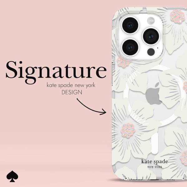 Kate Spade New york Hollyhock Compatible with MagSafe Case (Suits iPhone 15 Pro) - Hollyhock