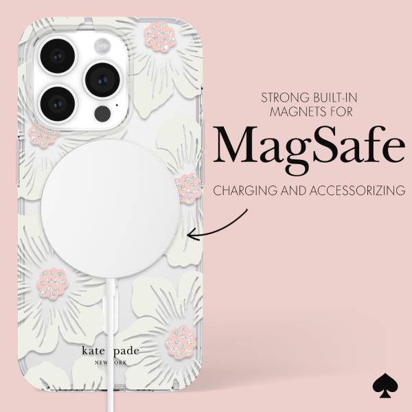 Kate Spade New york Hollyhock Compatible with MagSafe Case (Suits iPhone 15 Pro) - Hollyhock