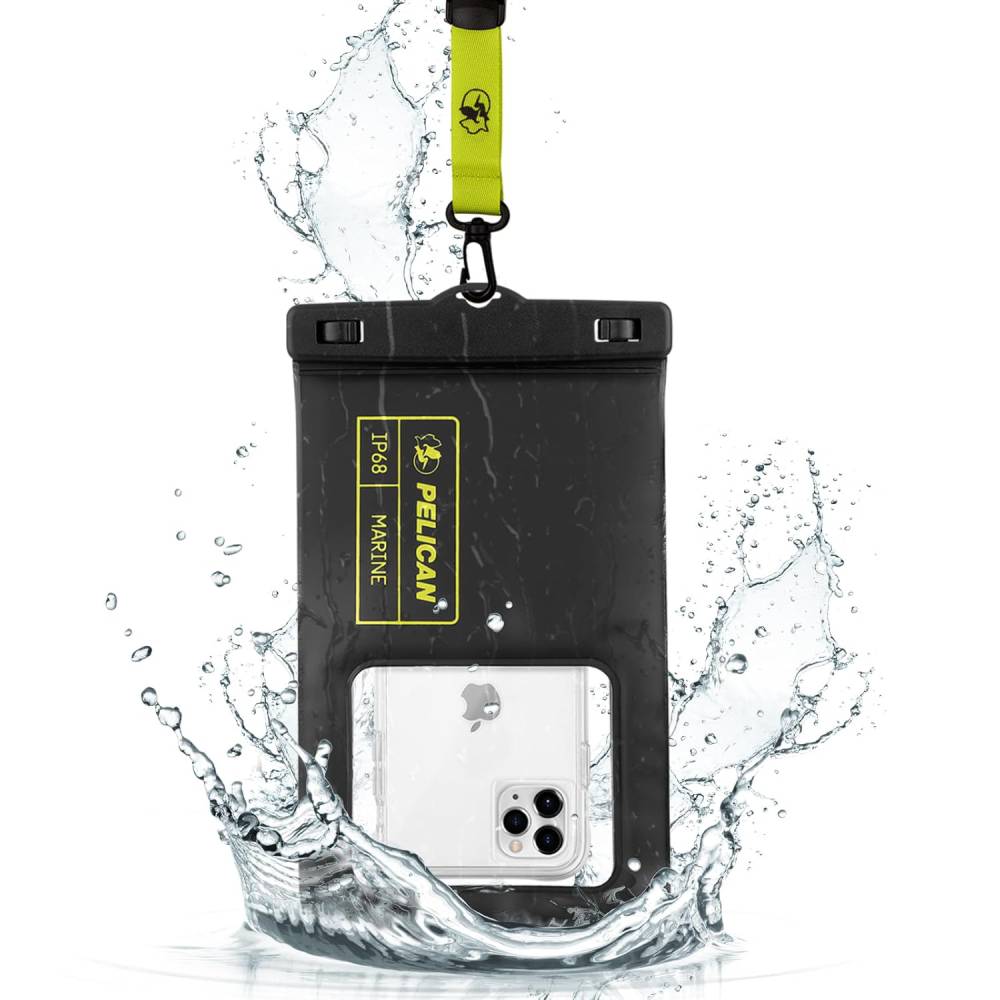 Pelican Waterproof Marine Floating Pouch – Black lime - POP Phones, New Zealand