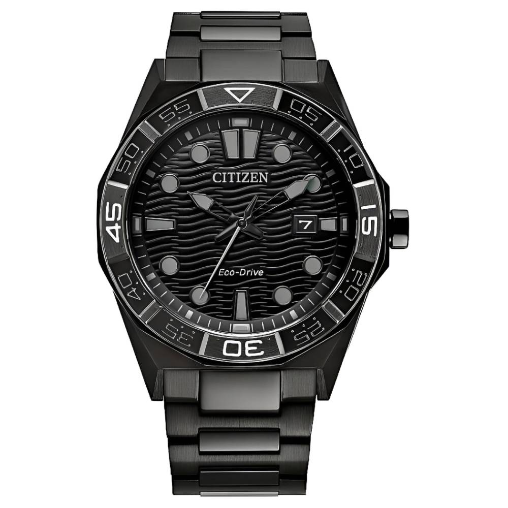 Citizen Brycen Black Dial Stainless Steel Men’s Watch (AW1855-52E) - POP Phones, New Zealand