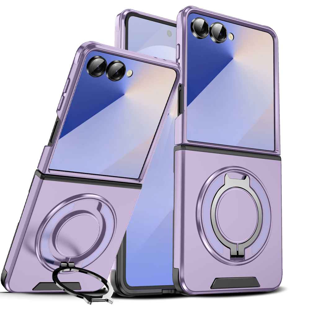 Soka Smooth Armor with Stand Case (Suits Galaxy Z Flip 7) – Purple - POP Phones, New Zealand
