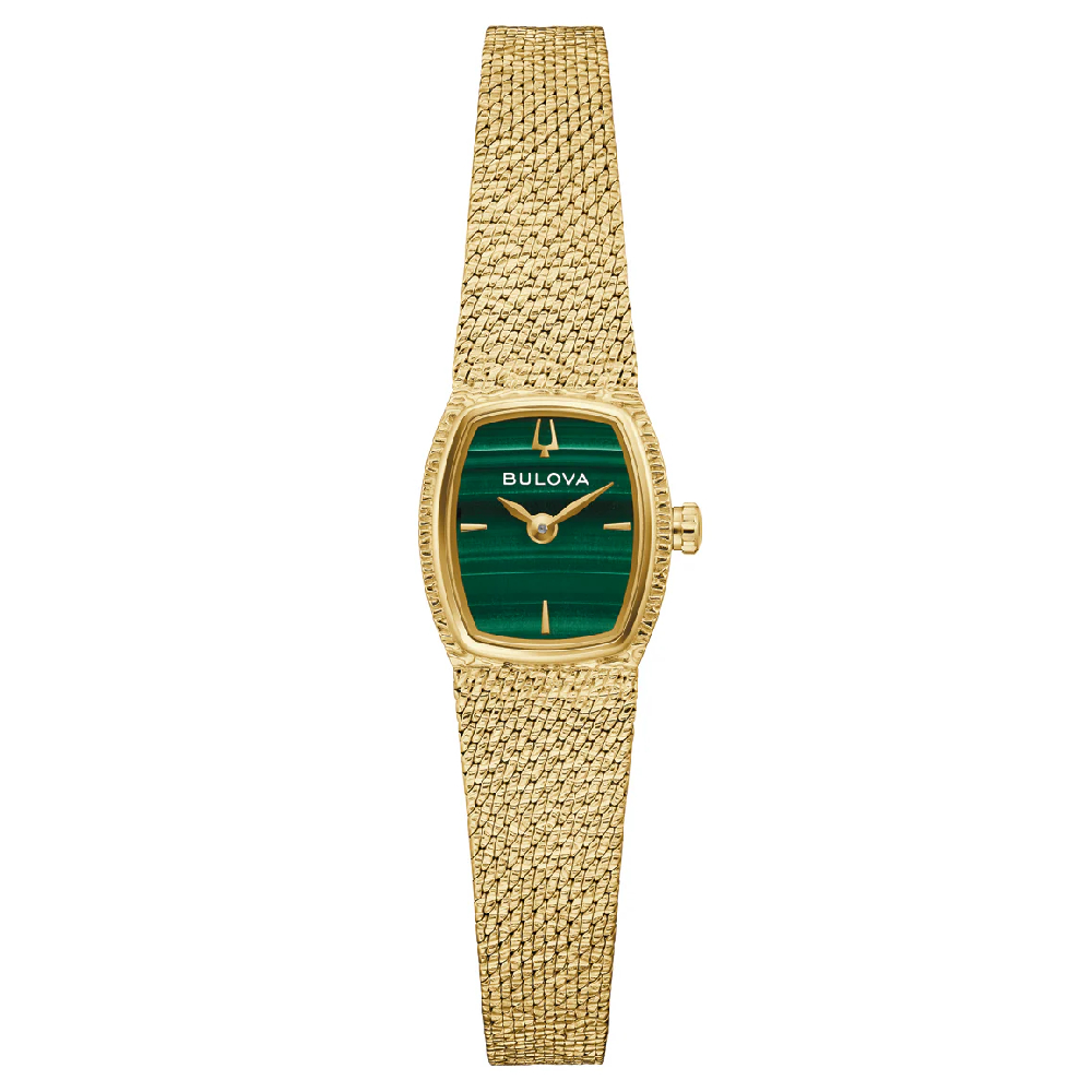 Bulova Classic Malachite Green Dial Stainless Steel Women’s Watch (97L184) - POP Phones, New Zealand