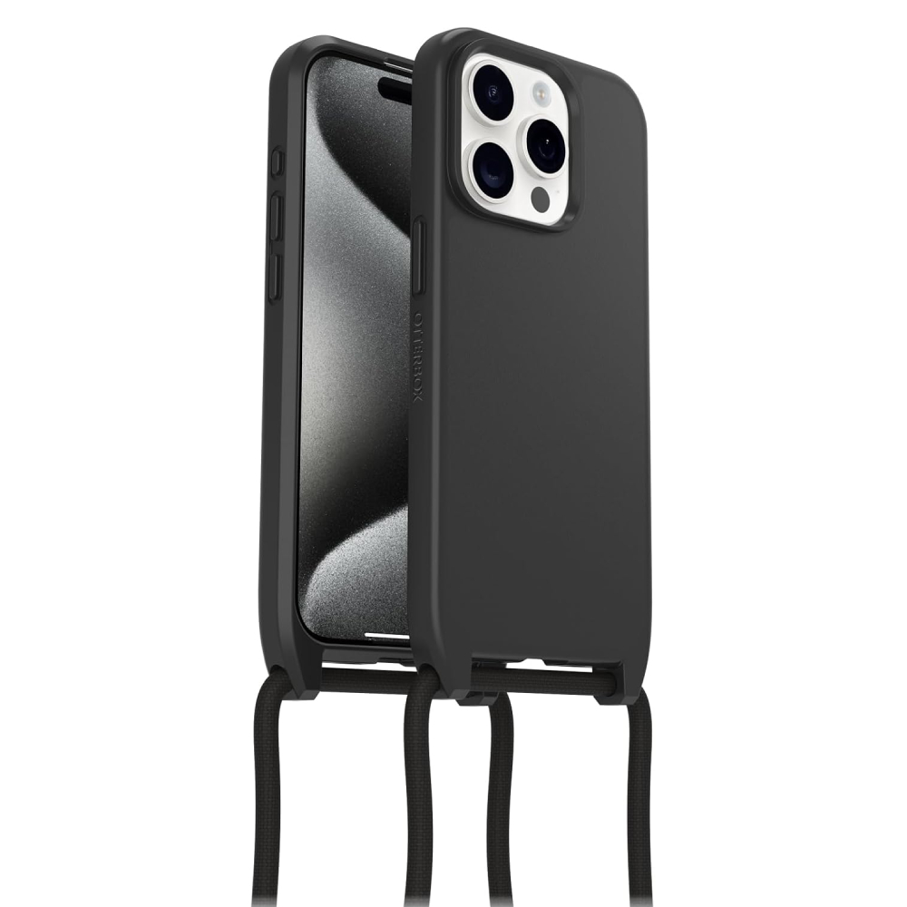 OtterBox React Necklace Lanyard Strap MagSafe Case (Suits iPhone 15 Pro) – Black - POP Phones, New Zealand