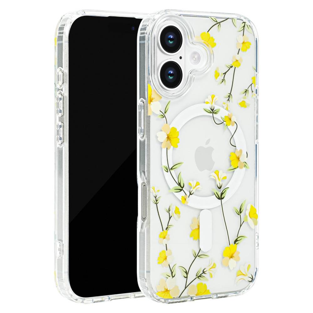 Soka Flower MagSafe Case (Suits iPhone 17) – Yellow Flower - POP Phones, New Zealand