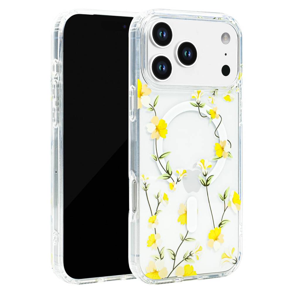 Soka Flower MagSafe Case (Suits IPhone 17 Pro) – Yellow Flower - POP Phones, New Zealand