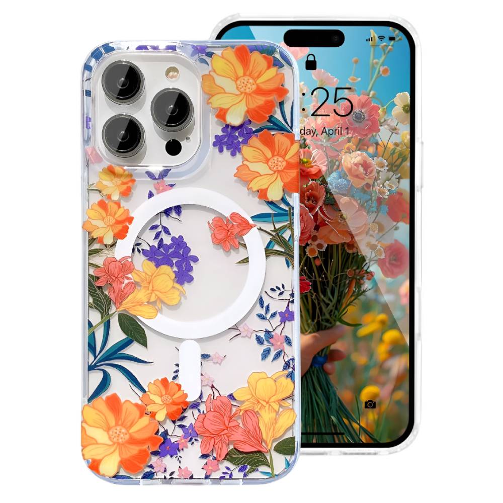 Soka Flower MagSafe Case (Suits iPhone 16 Pro) – Colorful Flower - POP Phones, New Zealand