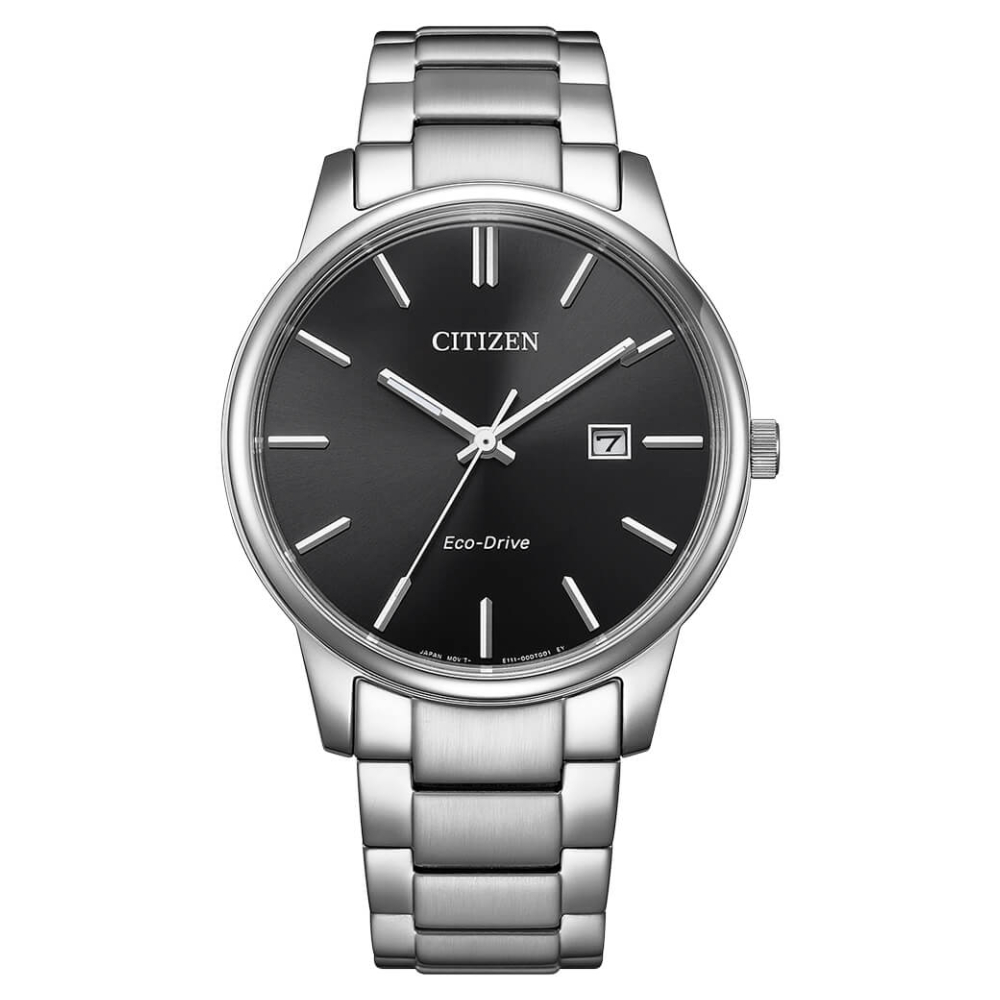 Citizen Eco-Drive Dress Black Dial Stainless Steel Men’s Watch (BM6978-93E) - POP Phones, New Zealand