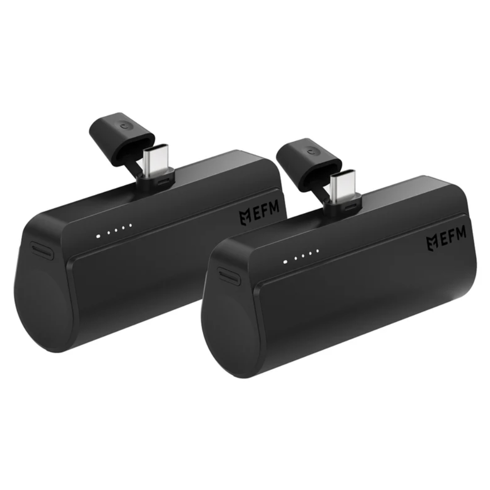 EFM On-The-Go Twin Pack Power Bank For all USB-C Devices – Black - POP Phones, New Zealand