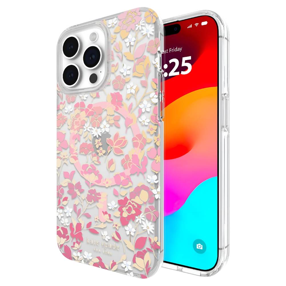 Kate Spade New York Protective Hardshell MagSafe Case (Suits iPhone 15 Pro Max) – Flowerbed Pink - POP Phones, New Zealand
