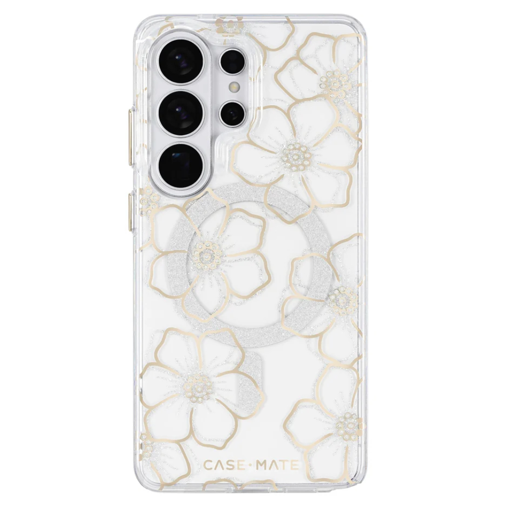 Case-Mate Floral Gems Magnet Case (Suits Galaxy S26 Ultra) – Gold - POP Phones, New Zealand