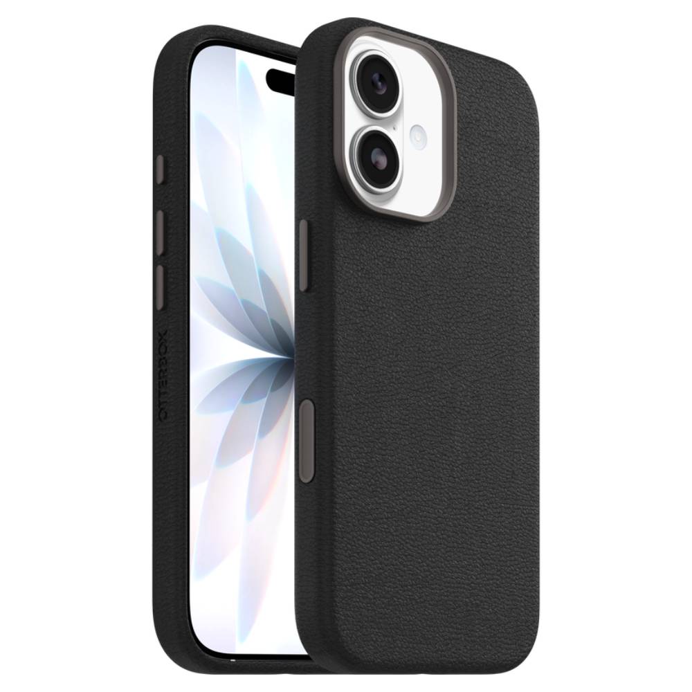 OtterBox Symmetry MagSafe Cactus Leather Case (Suits iPhone 17) – Noir Ash Black - POP Phones, New Zealand