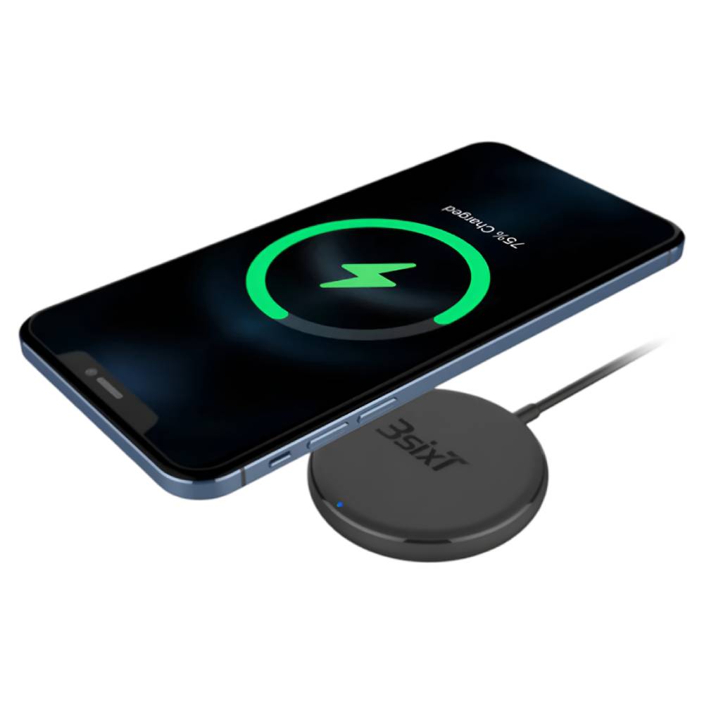 3sixT 15W Magnetic Wireless Charger – Black - POP Phones, New Zealand