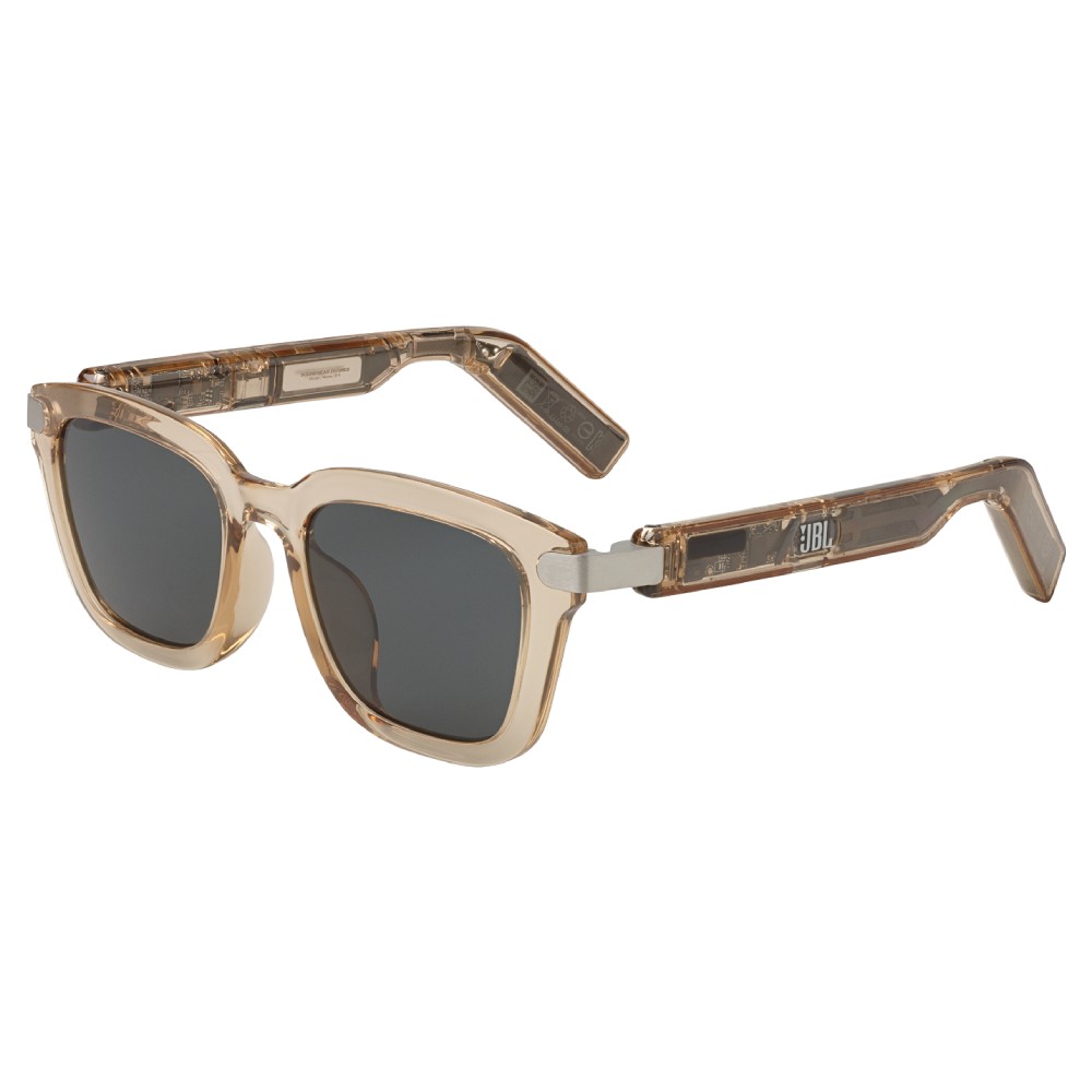 JBL SoundGear Frames Square Glasses (Amber) - POP Phones, New Zealand