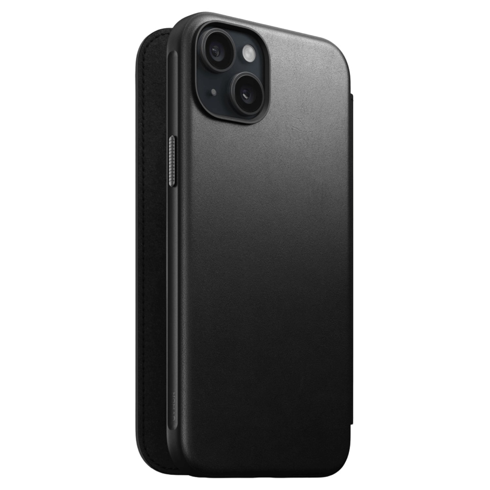 Nomad Leather Folio Case (Suits iPhone 15 Plus) – Black - POP Phones, New Zealand