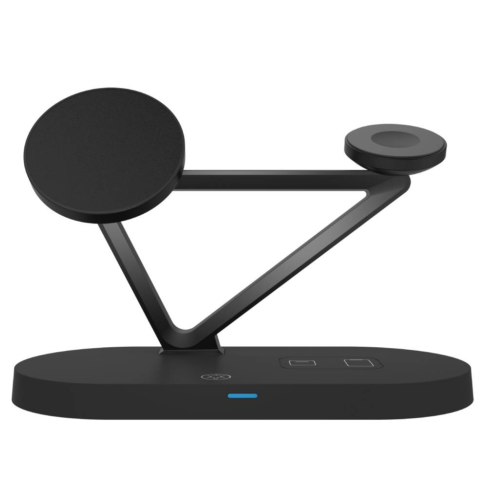 Oscar MagSafe 4-in-1 Fast Charging Stand with Adapter (Black) - POP Phones, New Zealand