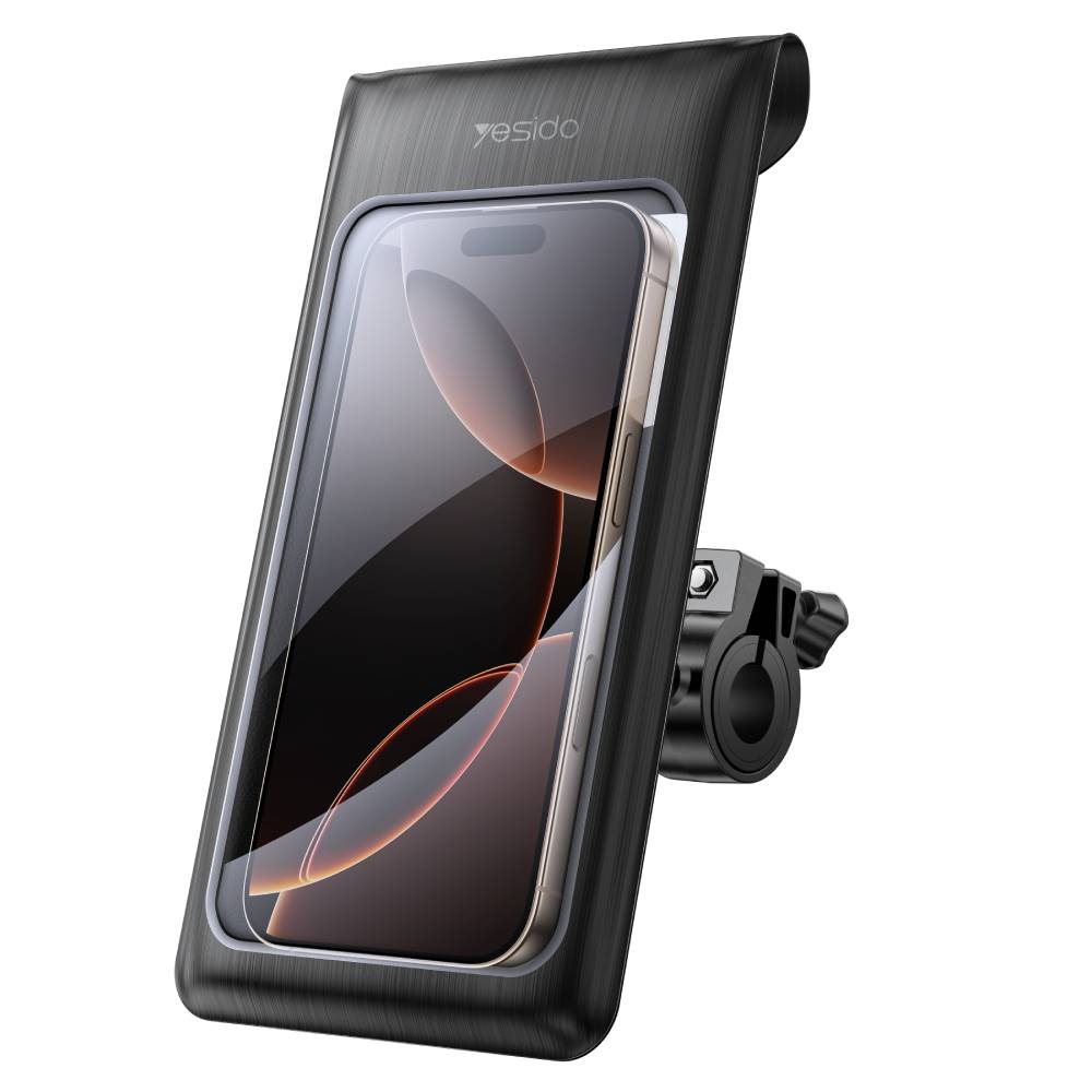 YESIDO WATERPROOF HOLDER Bicycle Handlebar Mount 360 Rotation Holder Suitable (Black) (C333) - POP Phones, New Zealand