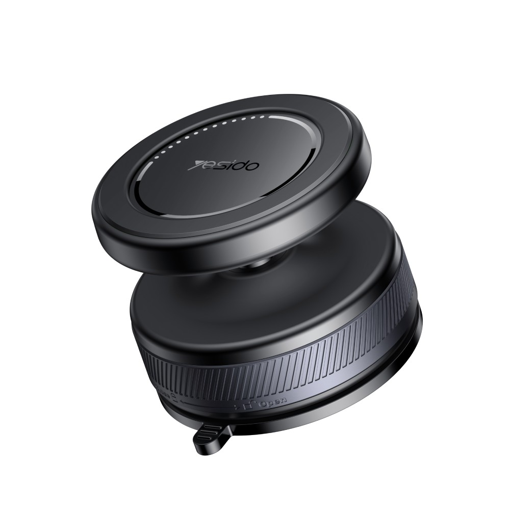 YESIDO VACUUM MAGNET 360 Rotating Vacuum Cup Phone Holder (Black) (C227) - POP Phones, New Zealand